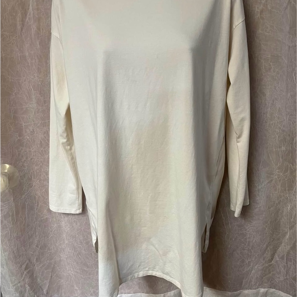 J. Jill Cream Long Sleeve Boxy Tunic